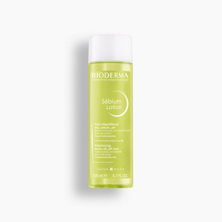 Bioderma Sébium Lotion - Triple Action Toner to Clarify & Rebalance Sensitive, Combination & Oily Skin, Anti-Blemish Face Cream with 8-Hour Hydration, 200ml