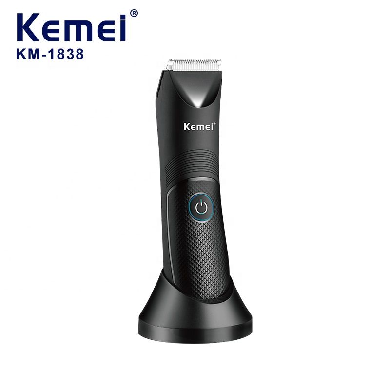Kemei KM-1838 Professional Body Hair Clipper For Men And Women, Waterproof, 1.5-Hour Charging For 90-Minute Use With LED Light