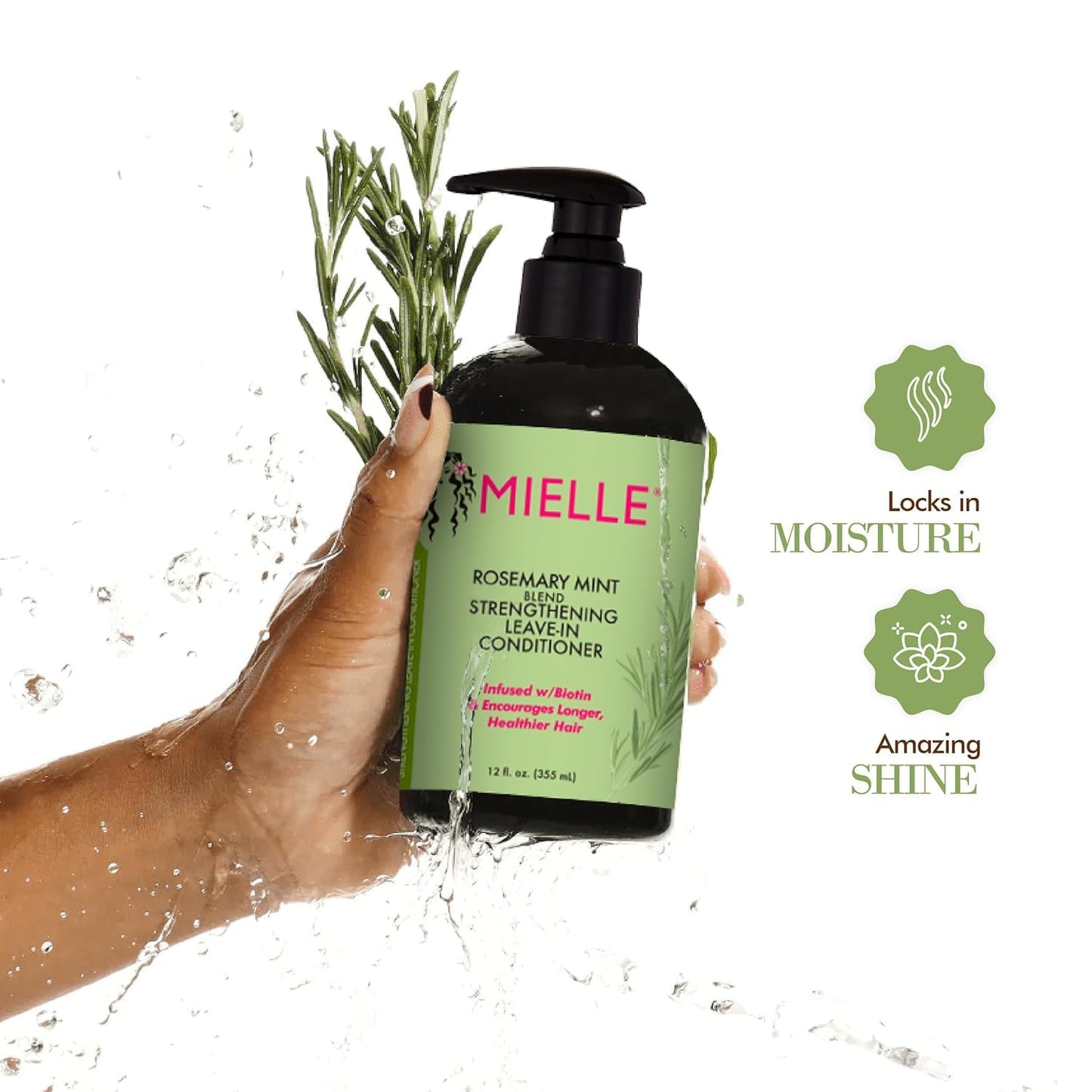Mielle, Rosemary Mint Strengthening Leave-In Conditioner 355ml