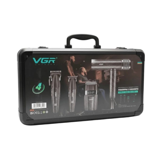 VGR V-640 S4 4-in-1 Professional Combo – Cut + Finish + Shaver + Dryer 220V