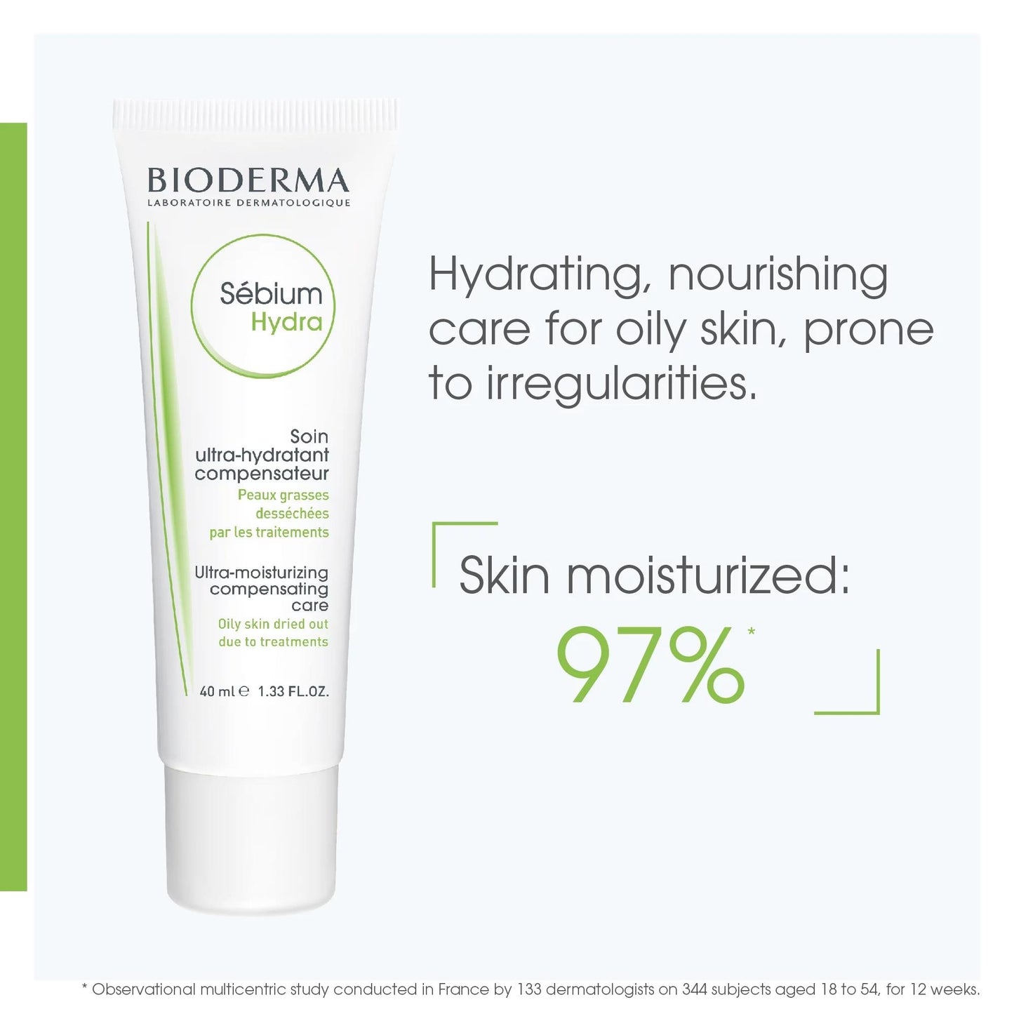 Bioderma Sebium Hydra 40ml – Intense Moisturizer for Dehydrated, Irritated Skin