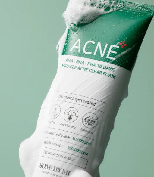 SOME BY MI AHA,BHA,PHA 30 Days Miracle Acne Clear Foam Cleanser 100ml