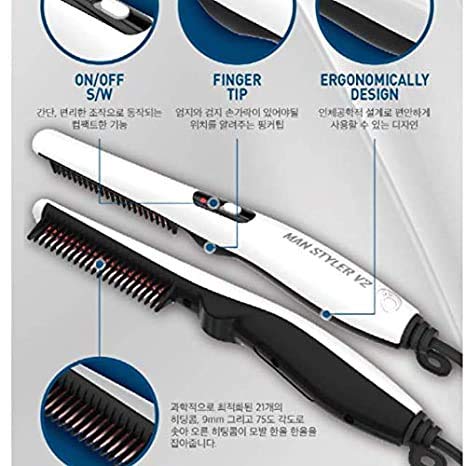 Beard Straightener Comb Quick Heated Brush Styler For Mens DOB STYLER