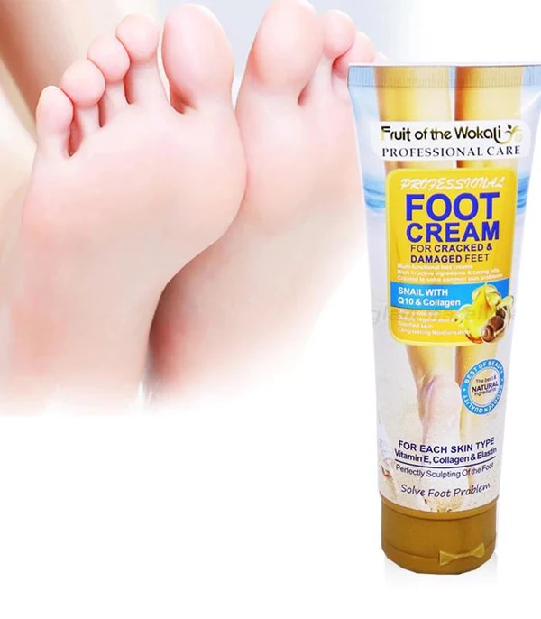 Fruit of Wokali Foot Cream for Cracked & Damaged Feet with Snail Collagen 130ml