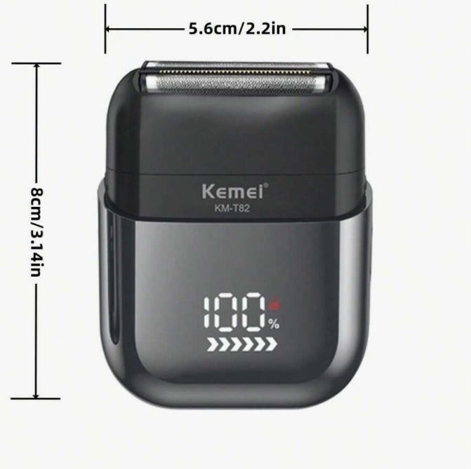 Kemei KEMEI Km-T82 Usb Reciprocating Electric Shaver Washable Digital Display Professional Electric Portable Travel Bread Trimmer