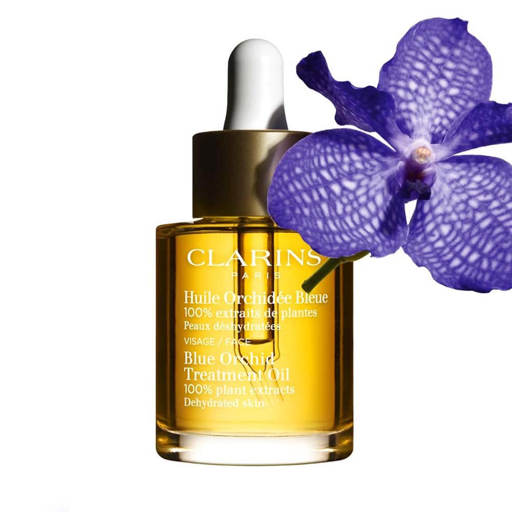 Clarins Blue Orchid Hydrating Face Treatment Oil for Dry Skin 30ml