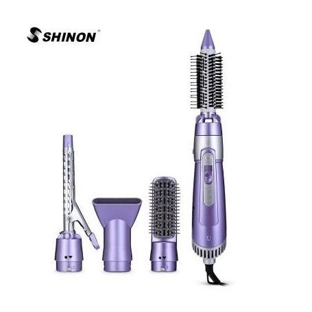SHINON SH - 9822-6 Hair Styling Tool Set 5-in-1 Electric Dryer Curler Brush Comb