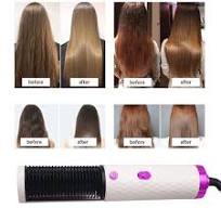Hesheng Professional Hot Air Brush Hair Dryer Comb Straightening And Curling Black (H) HS-818