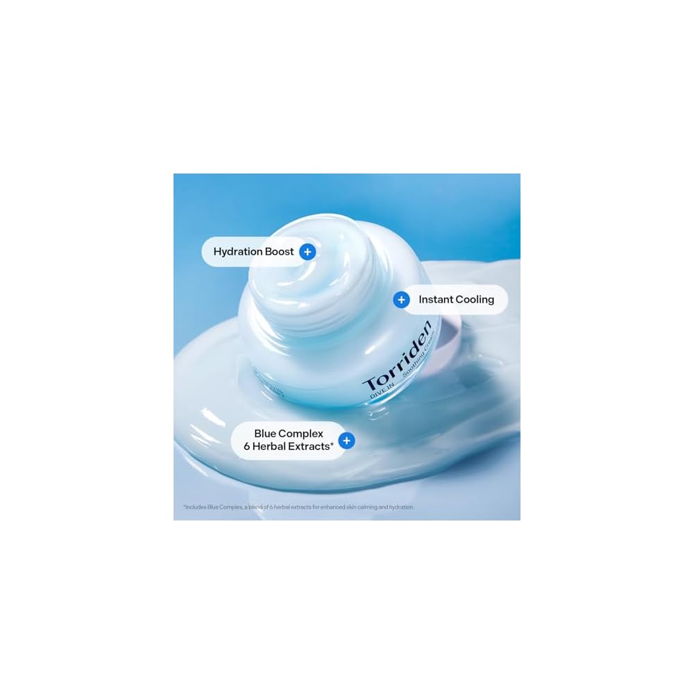 Torriden DIVE IN Hyaluronic Acid Soothing Cream 100ml (3.38 fl. oz) | Revitalizing Facial Moisturizer for Sensitive and Dry Skin | Hyaluronic Acid, Panthenol, Allantoin