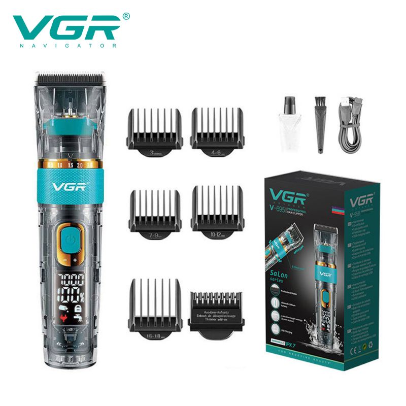 VGR V-695 Hair Cutting Machine Rechargeable Hair Trimmer Professional Electric Cordless Hair Clipper for Men BuyIt.lb