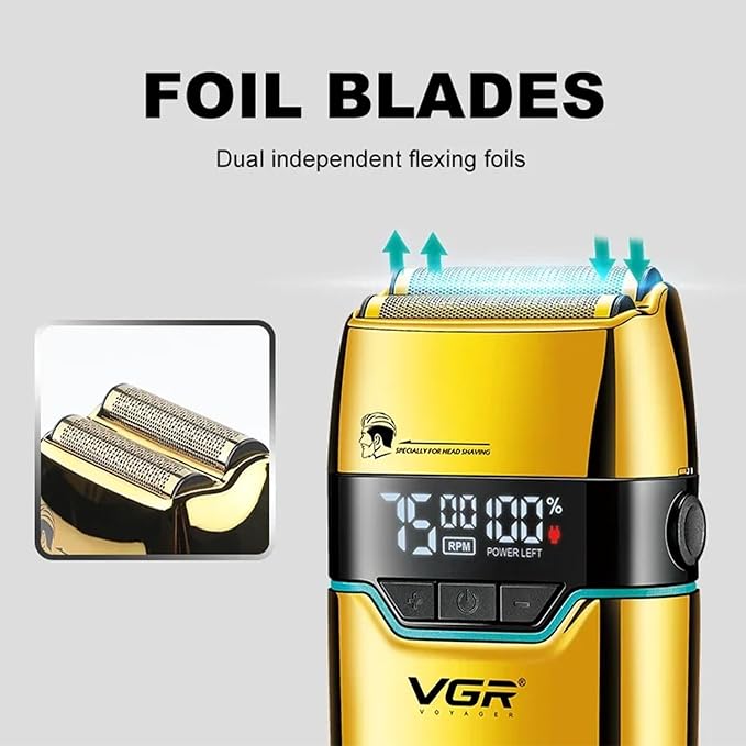 VGR V-350 Professional Foil Shaver With Ultimate Precision for Bald Head & Beard Shaving for Men