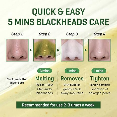 SOME BY MI Bye Bye Blackhead 30 Days Miracle Green Tea Tox Bubble Cleanser – 4.23oz, 120g – Korean Face Wash & Bubble Face Mask – Daily Blackhead-Removing Pore Minimizer for Face – Korean Skin Care