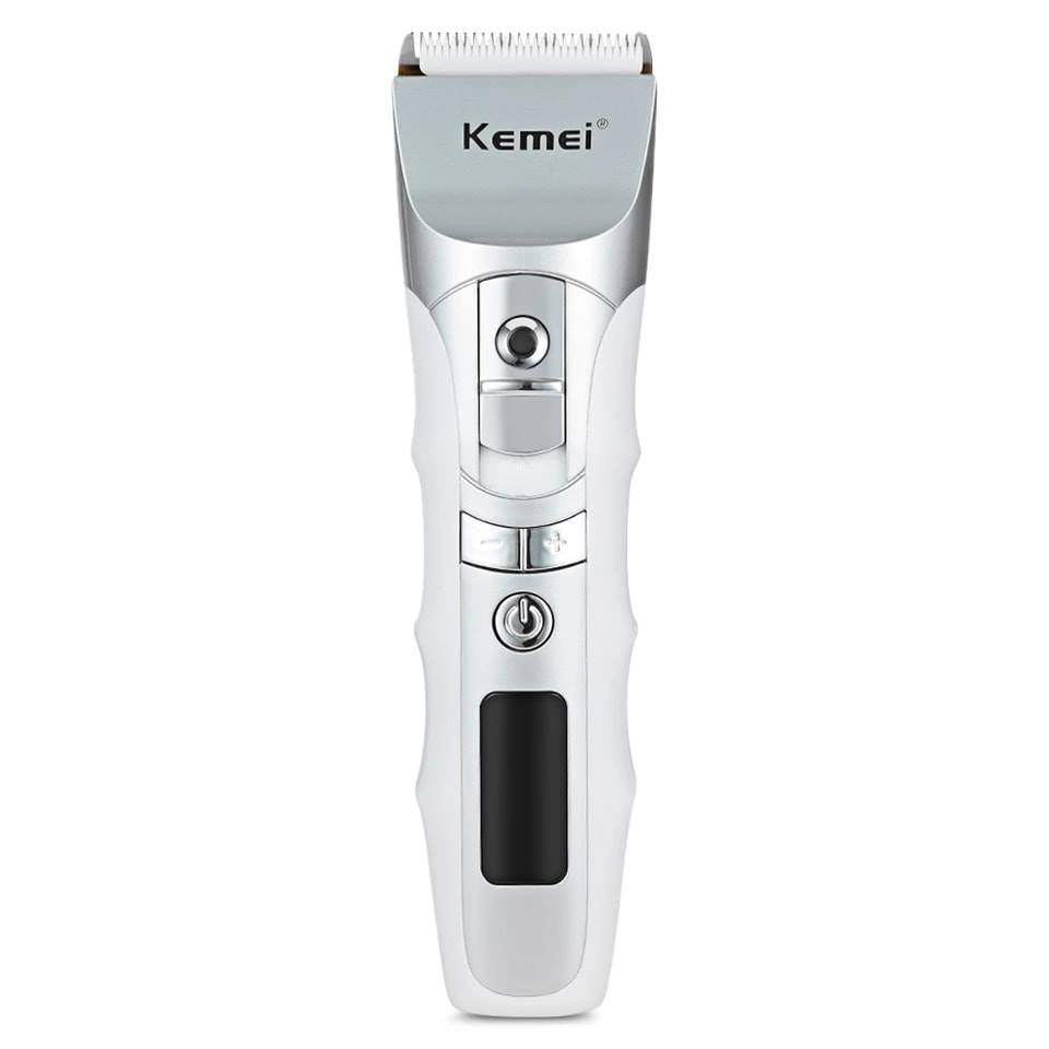 Kemei KM - 838 Rechargeable Hair Clipper Trimmer LCD Display