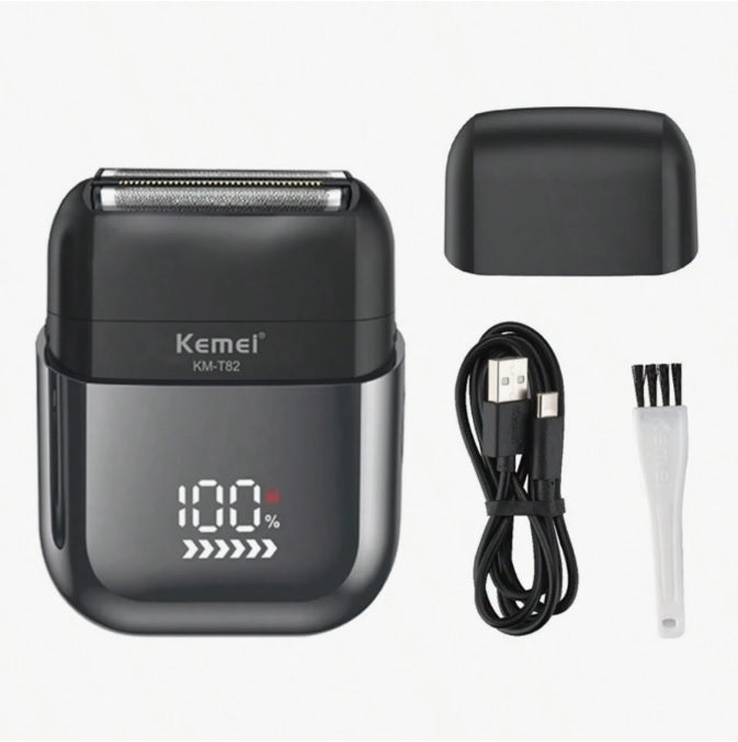 Kemei KEMEI Km-T82 Usb Reciprocating Electric Shaver Washable Digital Display Professional Electric Portable Travel Bread Trimmer