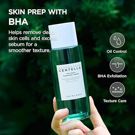 SKIN1004 Tea-Trica Purifying Toner, Korean Toner with Tea Tree & BHA, Centella Toner for Oil Balance & Hydration, Lightweight Astringent for Soothing & Refreshing, Korean Skin Care, 210ml