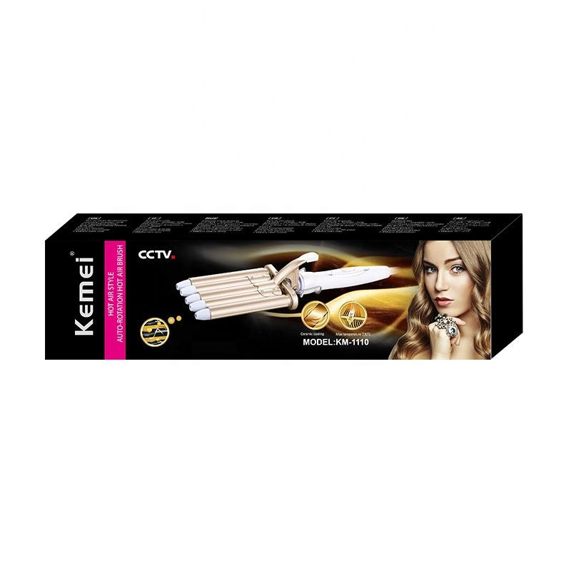 Kemei KM-1110 Household Five Barrels Ceramic Heating Curling Iron Rapid Heating Up Professional Big Wave Hair Curler BuyIt.lb