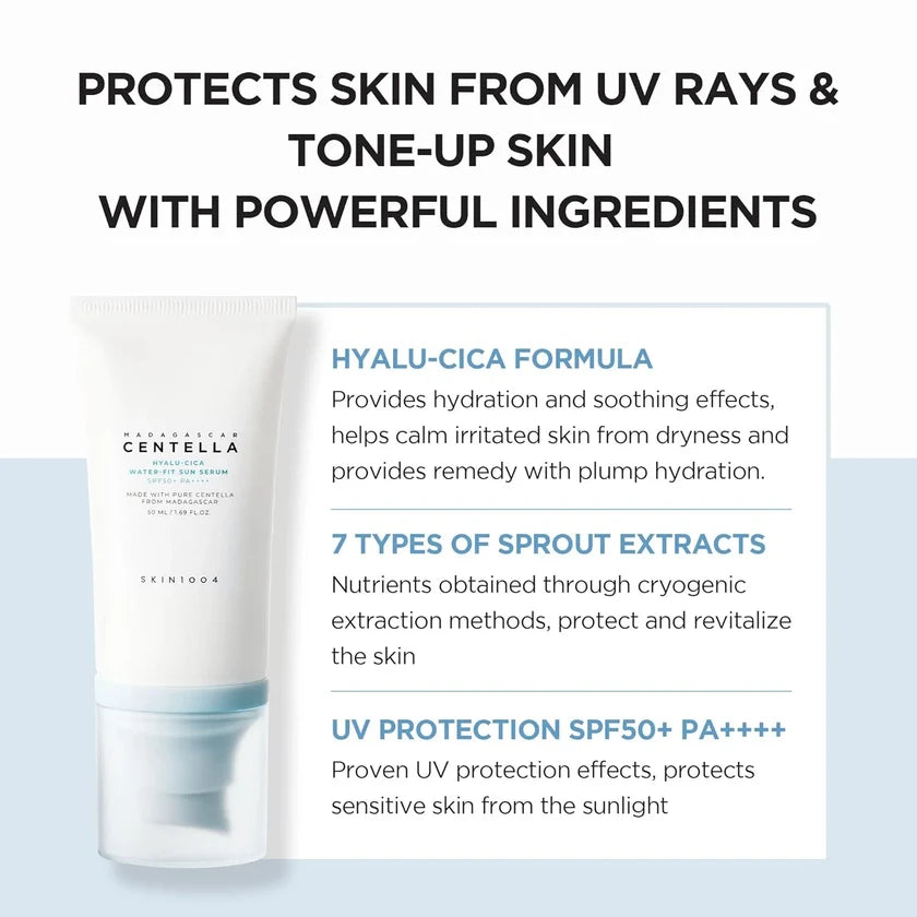 SKIN1004 Hyalu Cica Water Fit Sun Serum SPF50+