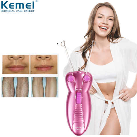 Kemei KM-2777 Epilator Lady Face Cotton Thread Defeather Epilator