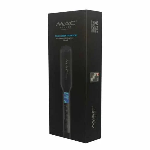 MAC Styler hair straightener in sleek black box packaging with digital display