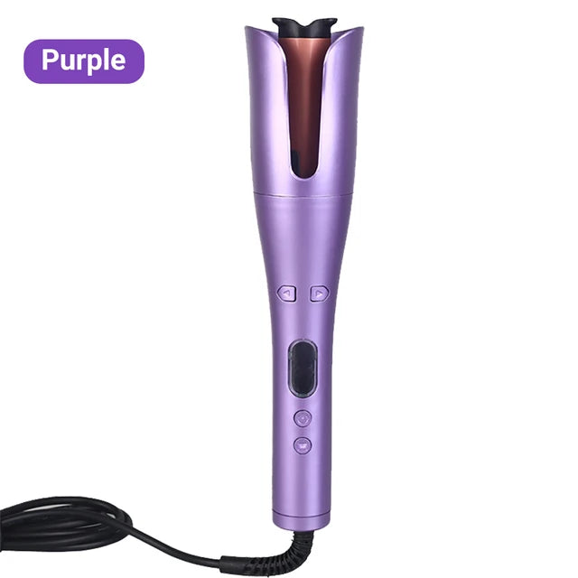 Stylecare RD-605D Automatic Rotary Styling Hair Curler Portable Purple Curling Iron LCD Display Ceramic Rotating Hair Magic Curling