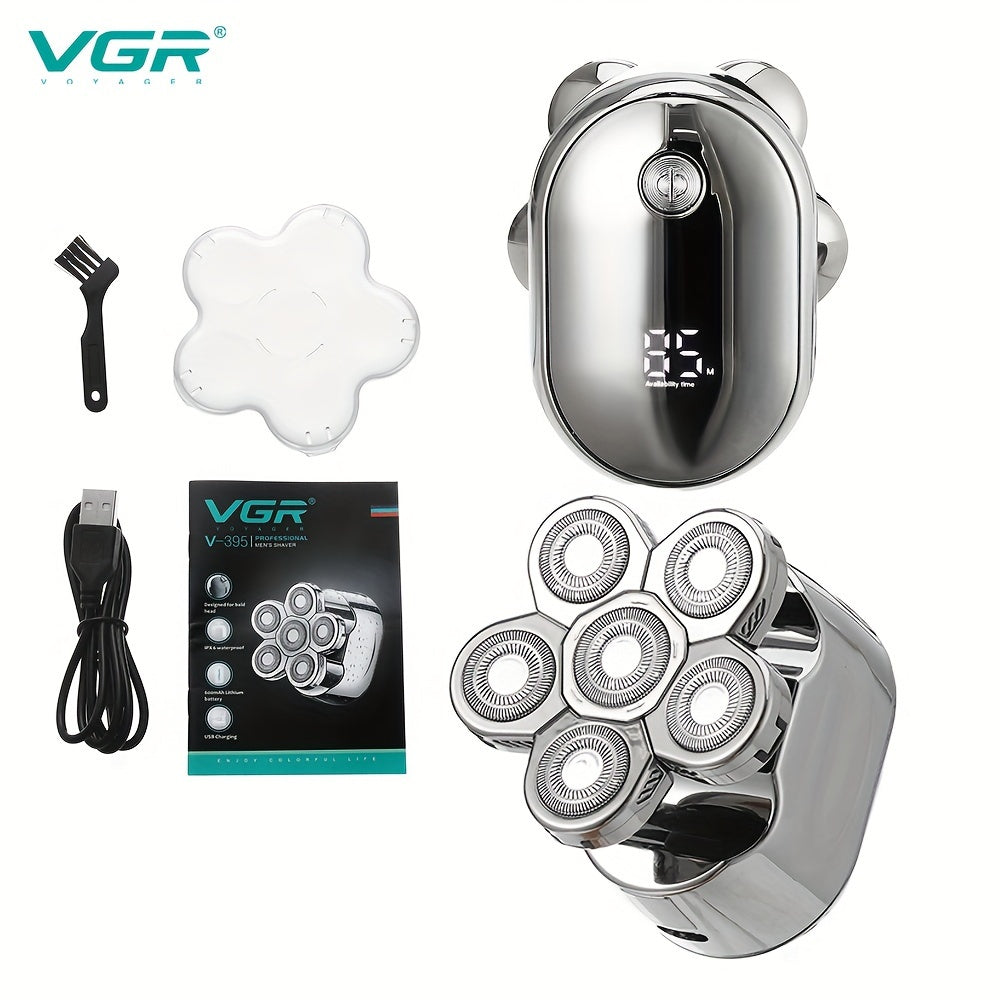 VGR V-395 Rechargeable Shaver with LED Display