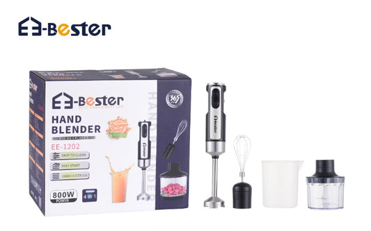 Bester EE-1202 4 In 1 Hand Blender With Complete Accessories
