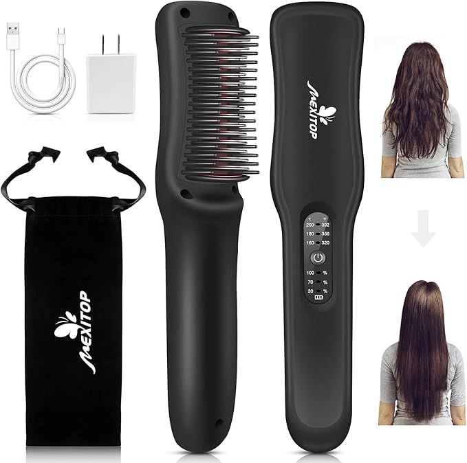 MEXITOP Cordless Hair Straightener Brush MX-2799