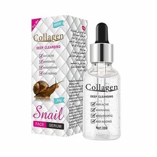 Snail Collagen Face Serum Advanced Power essence - Anti-Aging , 72 hrs Hydration and Moisturizing Solution for Youthful Skin | Pore Shrinking Complex with Essential ingredients, that Nourish, Repair and Revitalise the Skin. 30ml