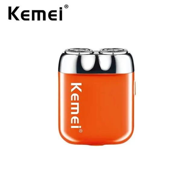 Kemei KM-C56 Portable Mini Electric Shaver USB Fast Charging Professional Rotary Shaver with Two Blades BuyIt.lb