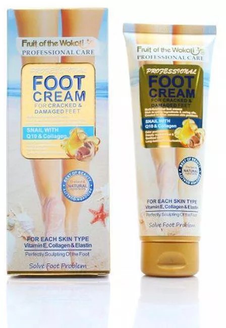 Fruit of Wokali Foot Cream for Cracked & Damaged Feet with Snail Collagen 130ml