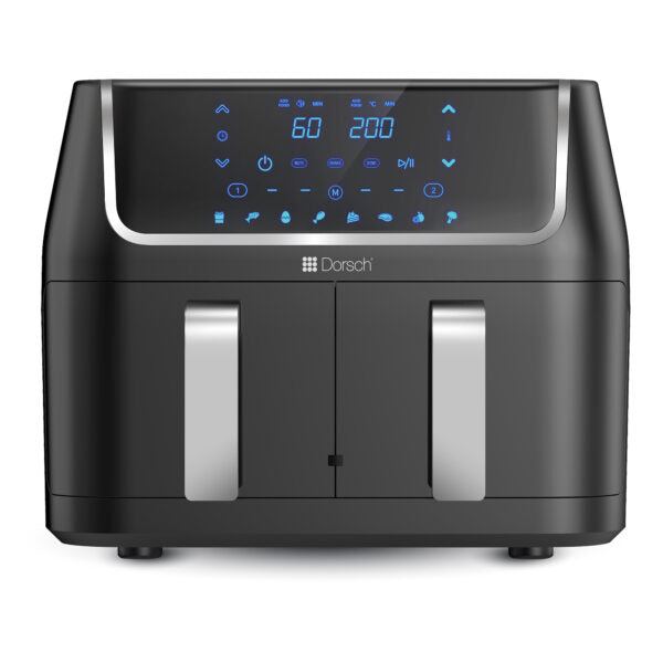 Dorsch air fryer with digital display on a white background