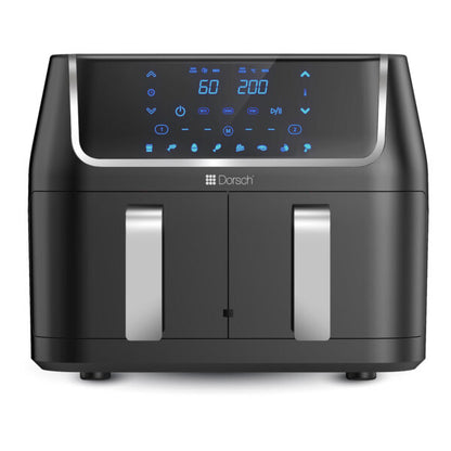 Dorsch air fryer with digital display on a white background