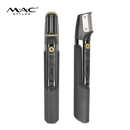 MAC Styler MC-5829 2-in-1 Men's Care Set – Electric Foil Shaver and Hair Clipper Trimmer, 45 Degree Acute Angleblade, USB Rechargeable,