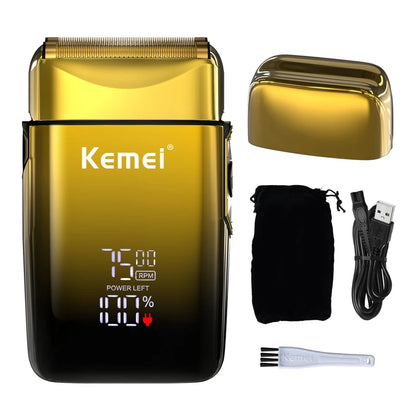 Kemei TX10 Electric Shaver with LED Display Screen Rechargeable Hair Beard Foil