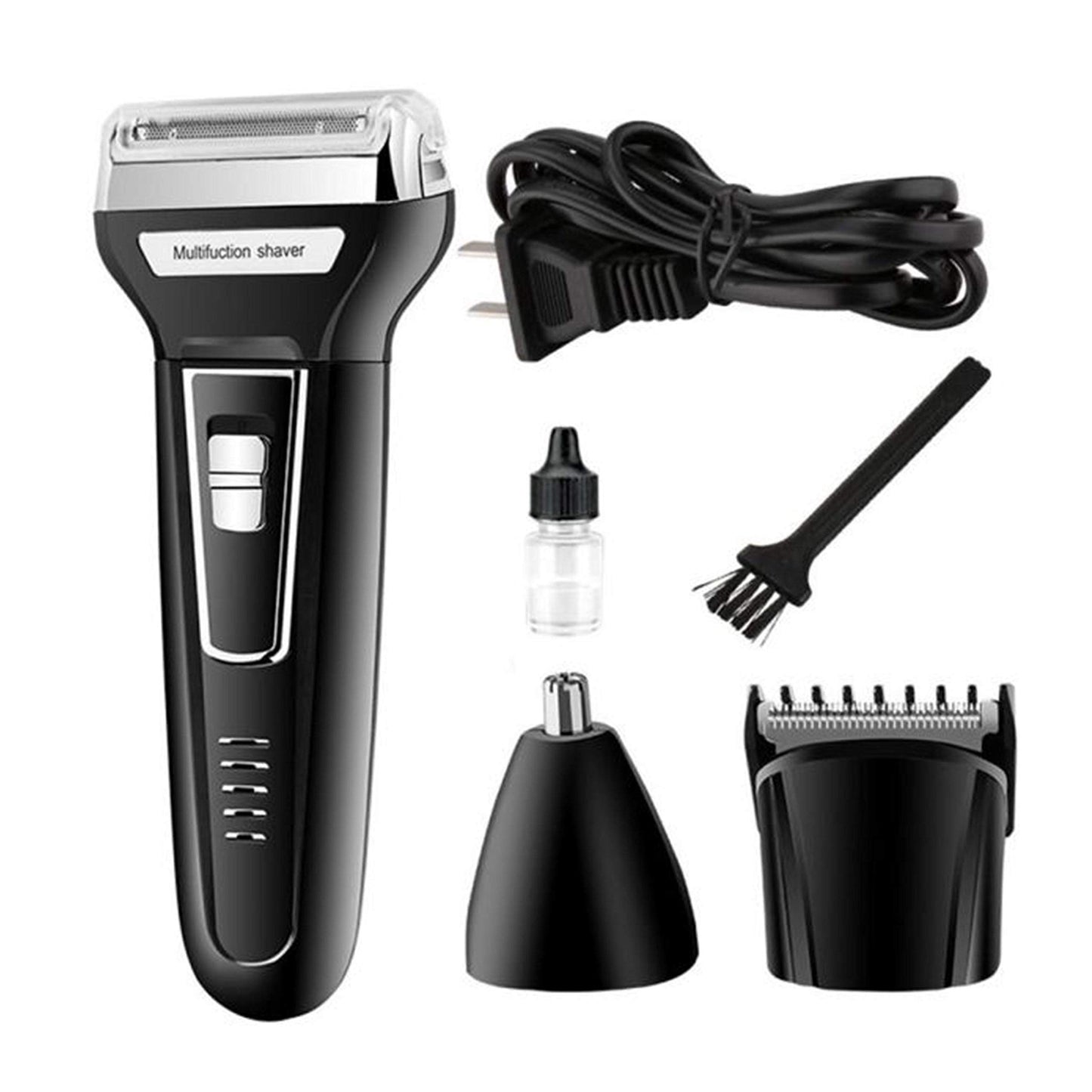 In 1 Kemei KM-6558 Electric Shaver Nose Hair Trimmer Double-Blades Beard Trimmer Machine