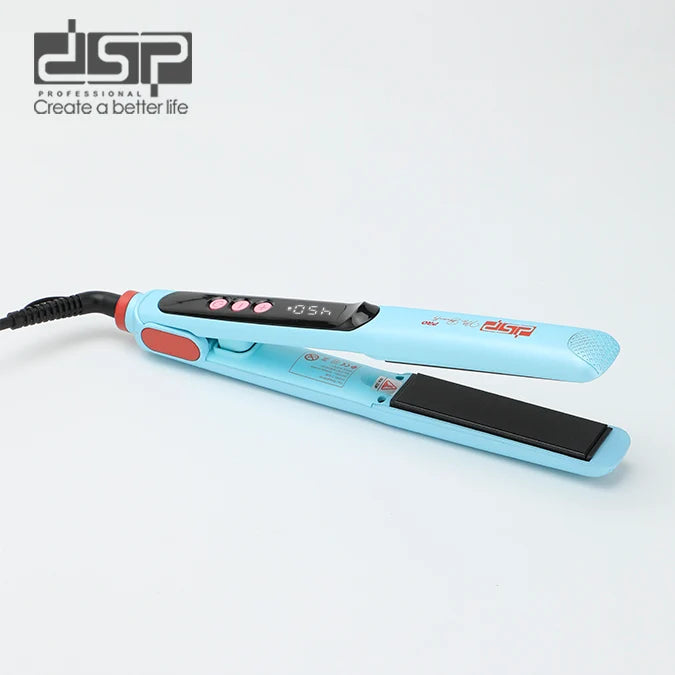 DSP 11638 Hair Straightener – 6 Heat Settings – LCD Display – 77-Second Heat-Up