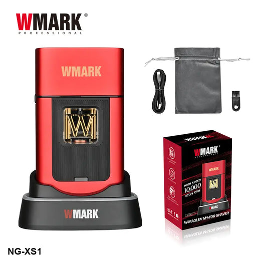 WMARK Electric Foil Shavers for Men Electric Razor for Men Beard Shaver Cordless Maglev Vector Motor 10000RPM, Stainless Steel Gold-Titanium Coating 3 Floating Blades, USB-C Rechargeable NG-XS1