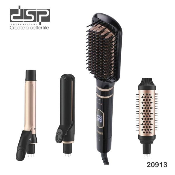 DSP 20913 4-in-1 Hair Straightener & Curler