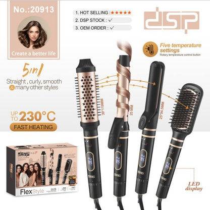 DSP 20913 4-in-1 Hair Straightener & Curler