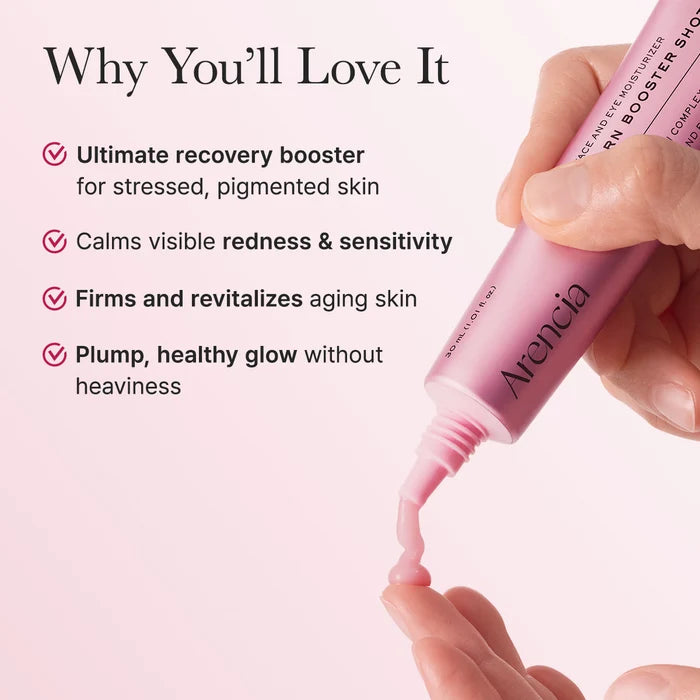 Arencia PDRN Booster Shot Serum, Rosy-PDRN & Peptides for Glowy, Healthy Skin, 30ml/1.01 fl oz