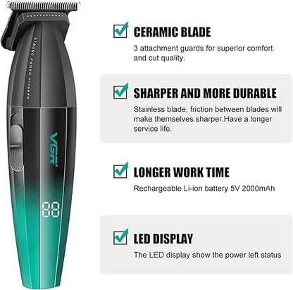 VGR 906 Professional Hair Clippers for Men, Cordless Barber Clippers and Trimmers Set, Zero Gap T-Blade Hair Cutting Kit, BuyIt.lb