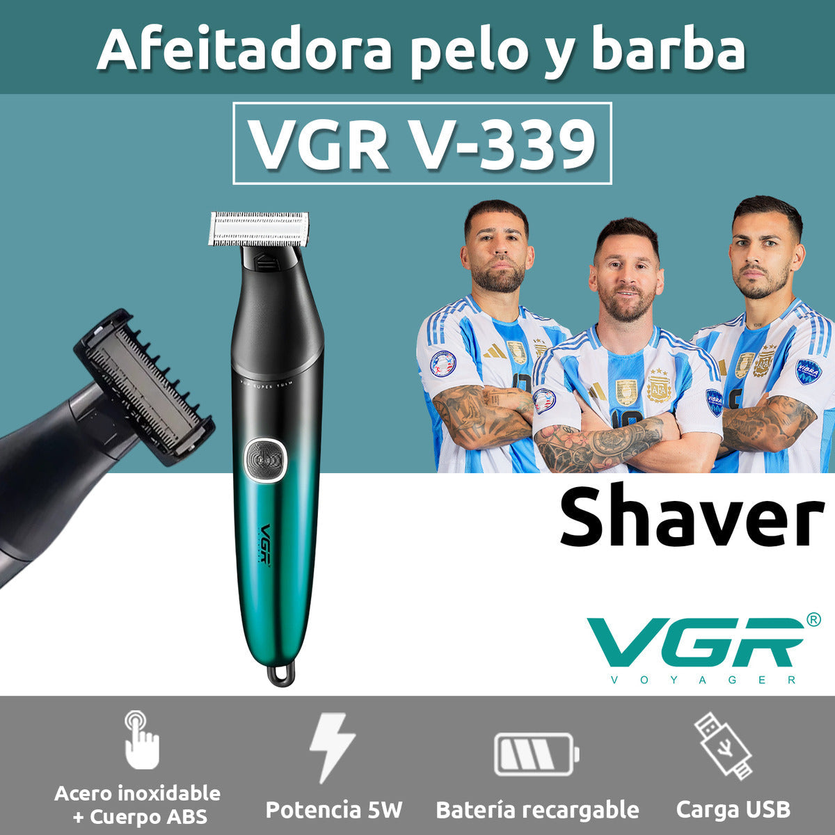 Electric Shaver Shaver Razor Vgr V-339 Usb Ipx7 BuyIt.lb