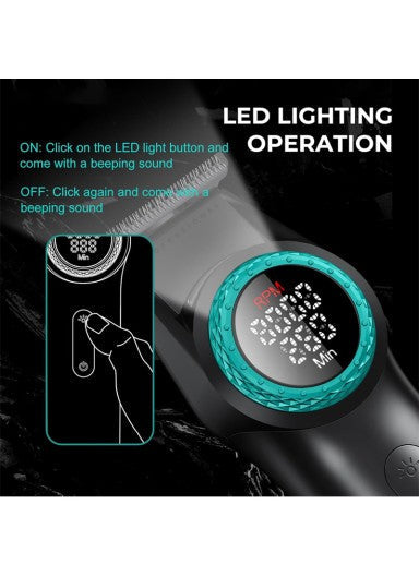 Professional Rechargeable Metal Cordless Hair Clipper With LED Display V-977 BuyIt.lb