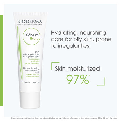 Bioderma Sebium Hydra 40ml – Intense Moisturizer for Dehydrated, Irritated Skin