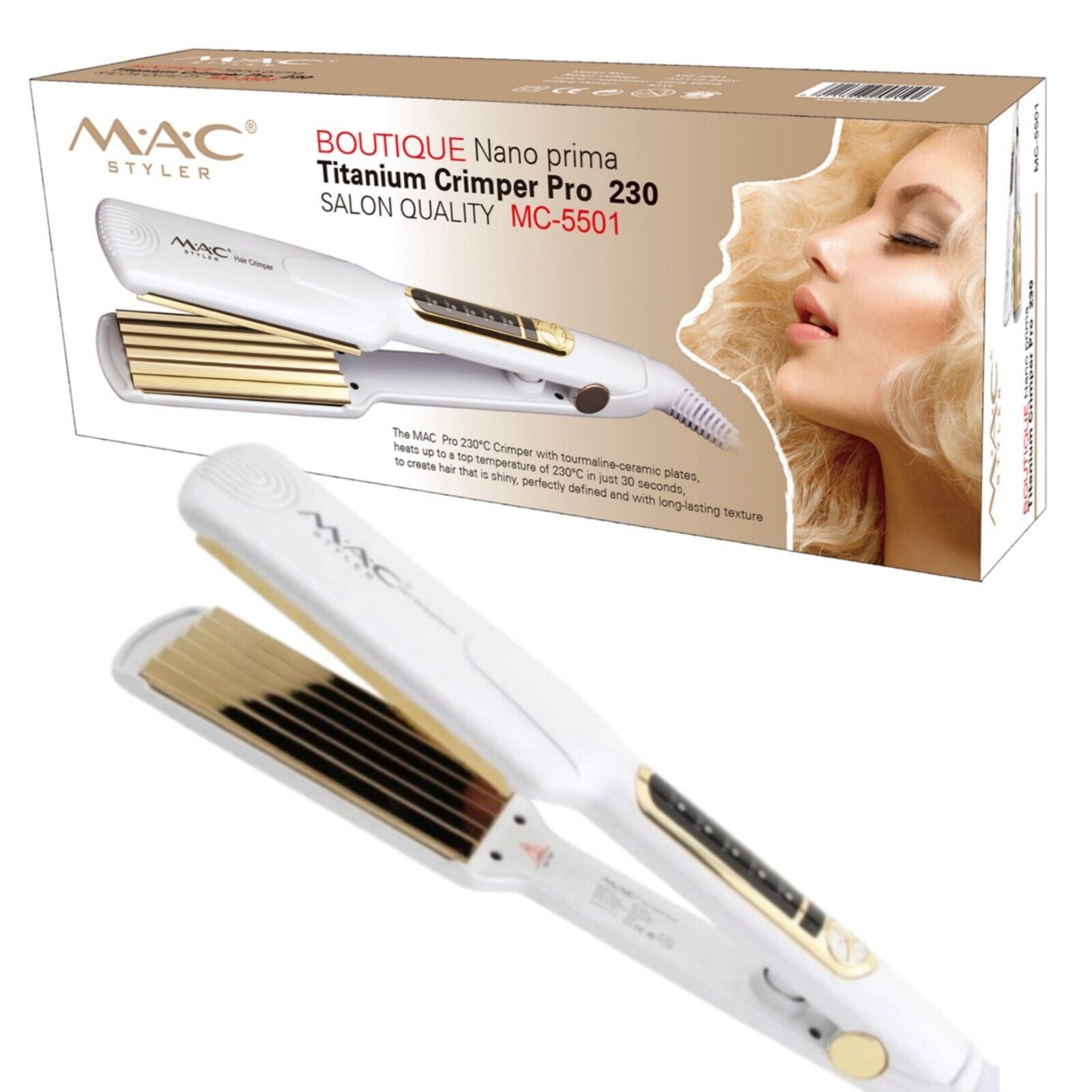 MAC Styler MC-5501 Pro 230 Hair Crimping Iron BuyIt.lb