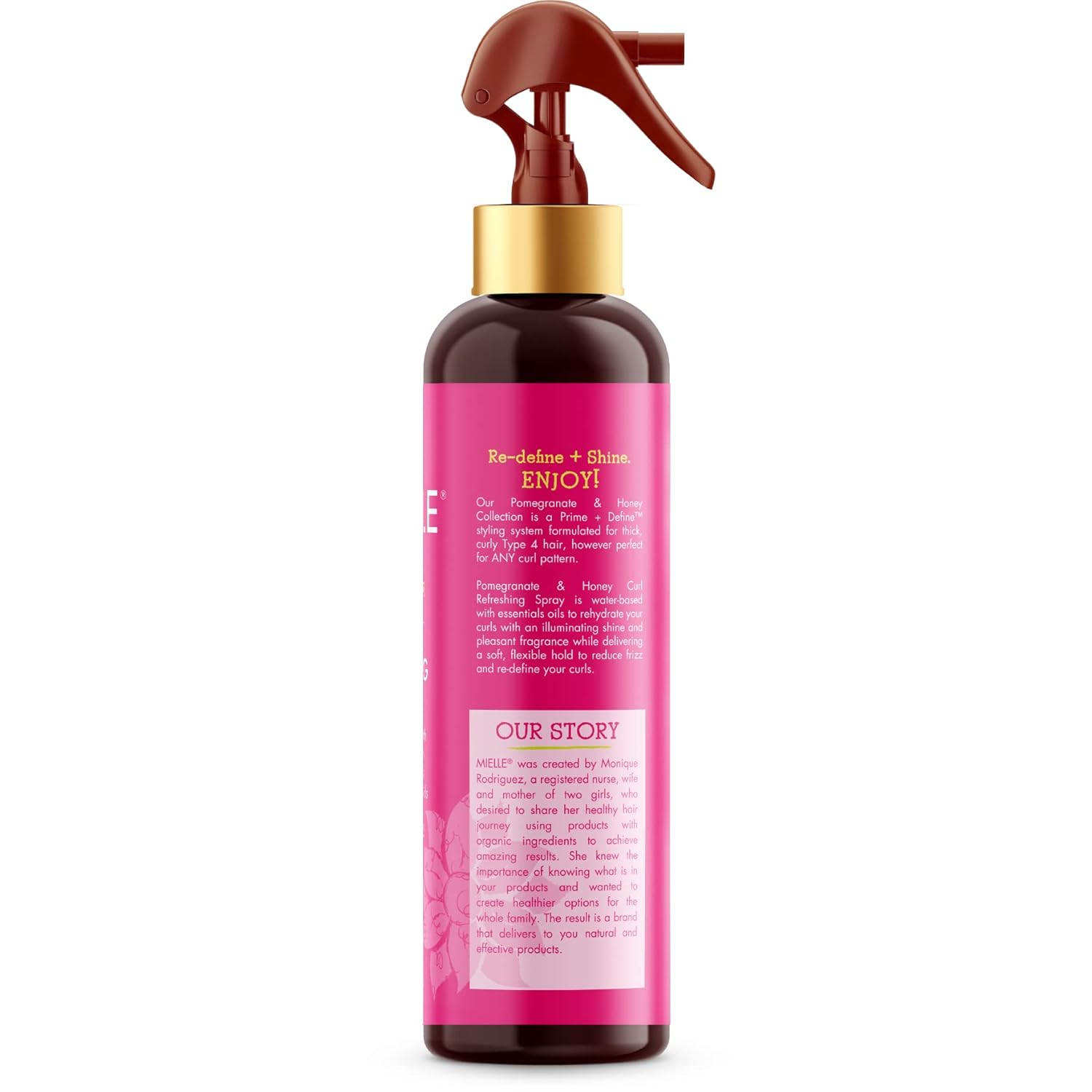 Mielle Organics Pomegranate & Honey Curl Refreshing Spray, Moisturizing Defining Mist For Thick Curly Hair Type 4 Hair, Treatment For Volume, Shine, & Frizz Control, 8-Fluid Ounces BuyIt.lb