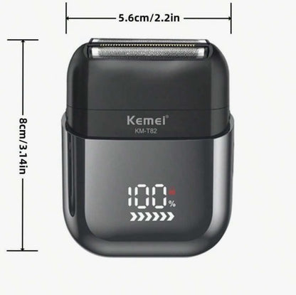 Kemei KEMEI Km-T82 Usb Reciprocating Electric Shaver Washable Digital Display Professional Electric Portable Travel Bread Trimmer