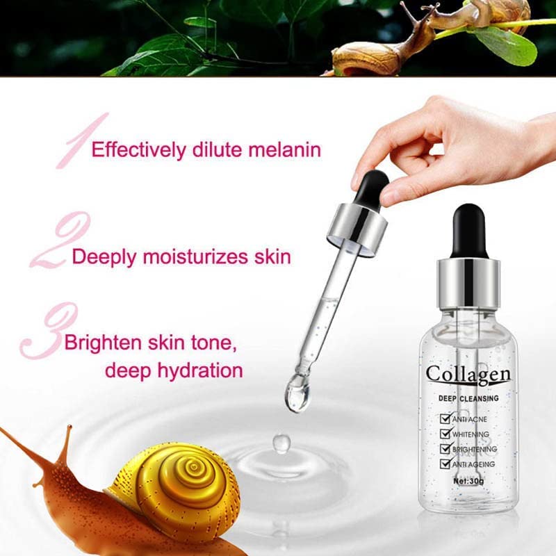 Snail Collagen Face Serum Advanced Power essence - Anti-Aging , 72 hrs Hydration and Moisturizing Solution for Youthful Skin | Pore Shrinking Complex with Essential ingredients, that Nourish, Repair and Revitalise the Skin. 30ml