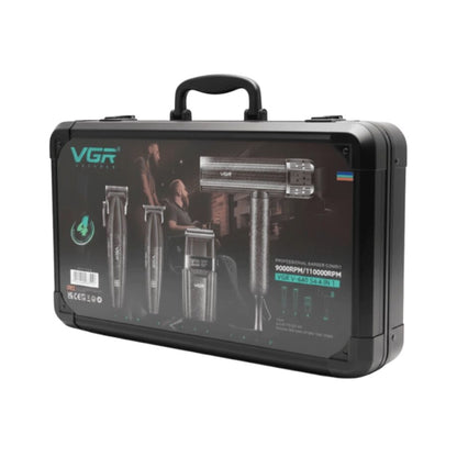 VGR V-640 S4 4-in-1 Professional Combo – Cut + Finish + Shaver + Dryer 220V