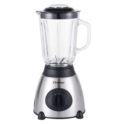 BESTER EE-3301A Electric Blender With Resistant Glass Bowl And Grinder, 2 In 1, 500W, 1.5L, 5 Adjustable Speeds And Pulse Function For Various Preparations